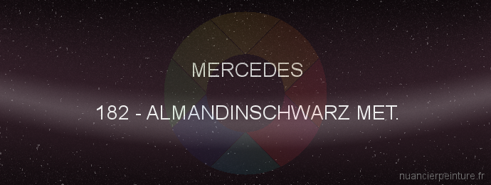 Peinture Mercedes 182 Almandinschwarz Met.