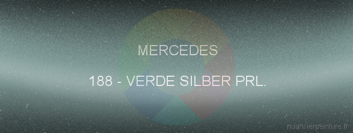 Peinture Mercedes 188 Verde Silber Prl.