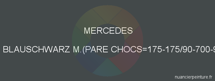 Peinture Mercedes 199 Blauschwarz M.(pare Chocs=175-175/90-700-9198)
