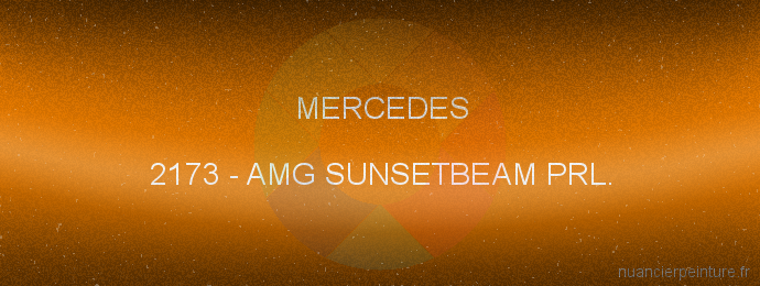 Peinture Mercedes 2173 Amg Sunsetbeam Prl.