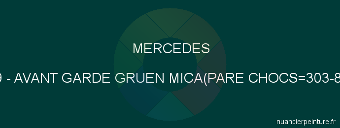 Peinture Mercedes 269 Avant Garde Gruen Mica(pare Chocs=303-864)