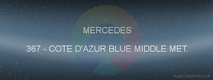 Peinture Mercedes 367 Cote D'azur Blue Middle Met.