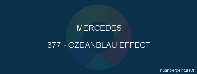 Peinture Mercedes 377 Ozeanblau Effect