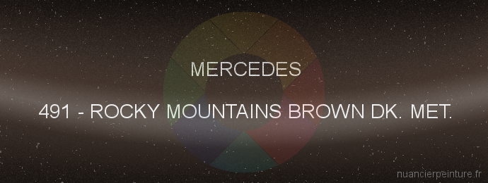 Peinture Mercedes 491 Rocky Mountains Brown Dk. Met.