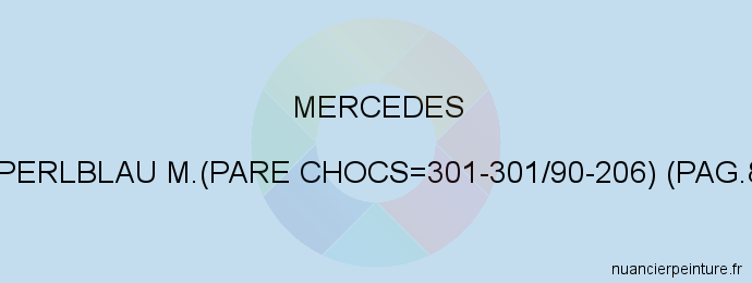 Peinture Mercedes 5348 Perlblau M.(pare Chocs=301-301/90-206) (pag.817/ma