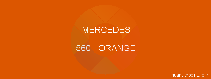 Peinture Mercedes 560 Orange
