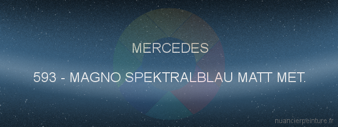 Peinture Mercedes 593 Magno Spektralblau Matt Met.