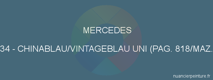 Peinture Mercedes 5934 Chinablau/vintageblau Uni (pag. 818/maz. 3)