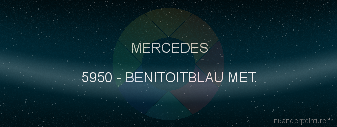 Peinture Mercedes 5950 Benitoitblau Met.