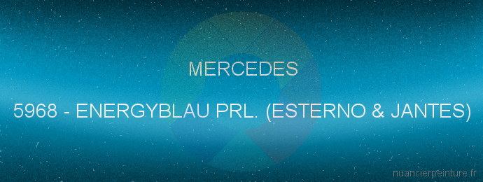 Peinture Mercedes 5968 Energyblau Prl. (esterno & Jantes)