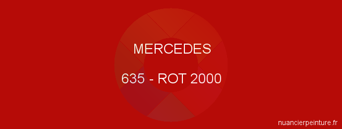 Peinture Mercedes 635 Rot 2000