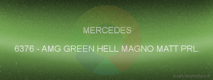 Peinture Mercedes 6376 Amg Green Hell Magno Matt Prl.