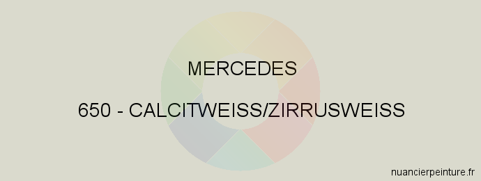 Peinture Mercedes 650 Calcitweiss/zirrusweiss