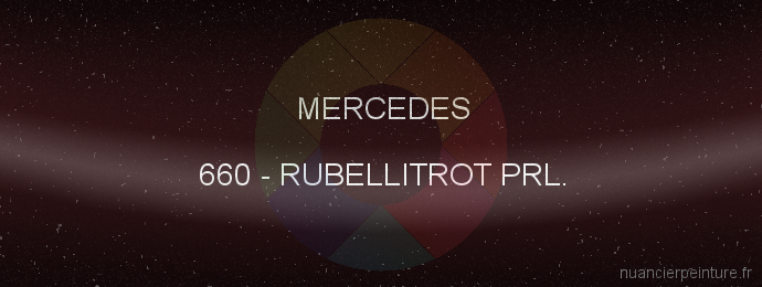 Peinture Mercedes 660 Rubellitrot Prl.