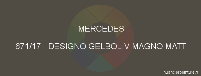 Peinture Mercedes 671/17 Designo Gelboliv Magno Matt