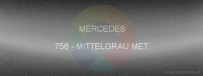 Peinture Mercedes 756 Mittelgrau Met.