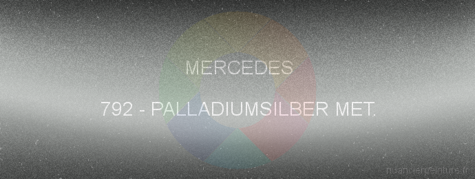 Peinture Mercedes 792 Palladiumsilber Met.