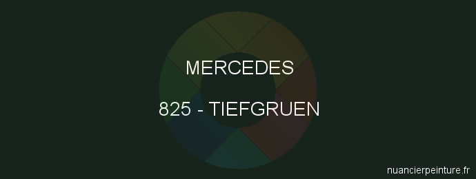 Peinture Mercedes 825 Tiefgruen