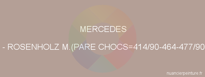 Peinture Mercedes 8485 Rosenholz M.(pare Chocs=414/90-464-477/90-477)