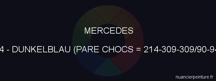 Peinture Mercedes 904 Dunkelblau (pare Chocs = 214-309-309/90-944)