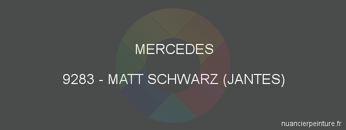 Peinture Mercedes 9283 Matt Schwarz (jantes)