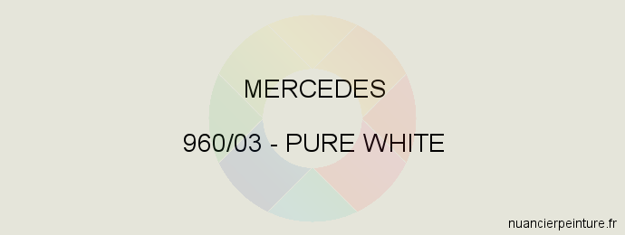 Peinture Mercedes 960/03 Pure White