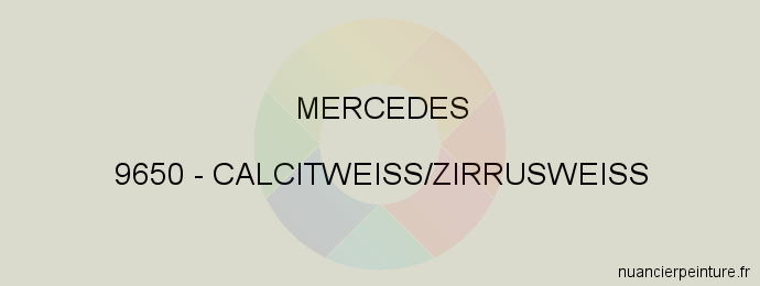 Peinture Mercedes 9650 Calcitweiss/zirrusweiss