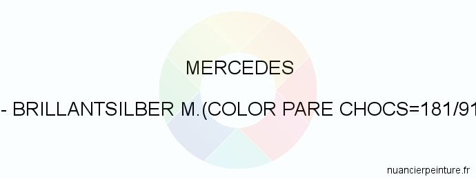 Peinture Mercedes 9744 Brillantsilber M.(color Pare Chocs=181/91-714)