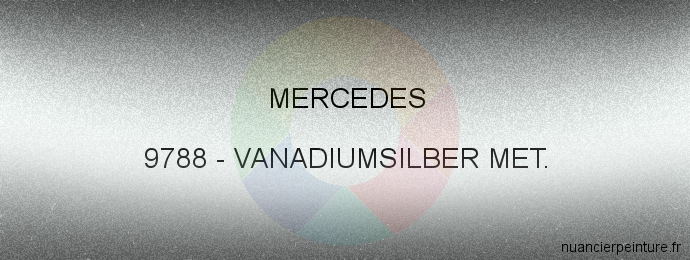 Peinture Mercedes 9788 Vanadiumsilber Met.