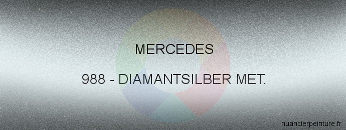 Peinture Mercedes 988 Diamantsilber Met.
