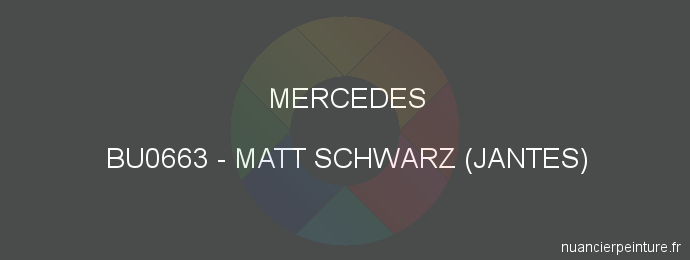 Peinture Mercedes BU0663 Matt Schwarz (jantes)