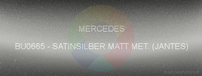 Peinture Mercedes BU0665 Satinsilber Matt Met. (jantes)