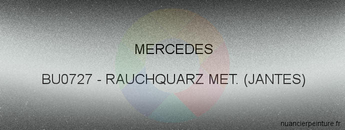 Peinture Mercedes BU0727 Rauchquarz Met. (jantes)