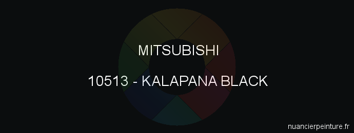 Peinture Mitsubishi 10513 Kalapana Black
