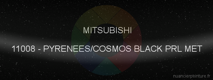 Peinture Mitsubishi 11008 Pyrenees/cosmos Black Prl Met