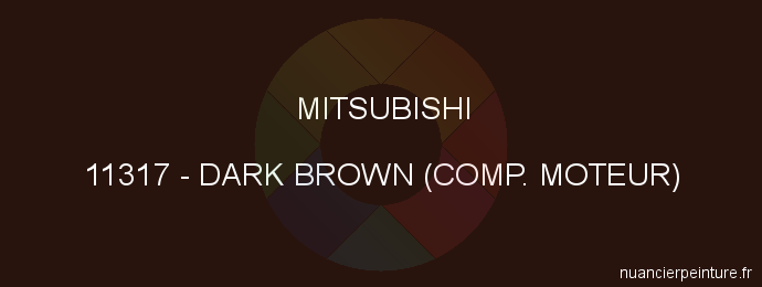 Peinture Mitsubishi 11317 Dark Brown (comp. Moteur)