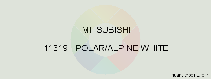 Peinture Mitsubishi 11319 Polar/alpine White