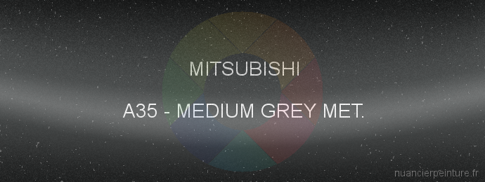 Peinture Mitsubishi A35 Medium Grey Met.