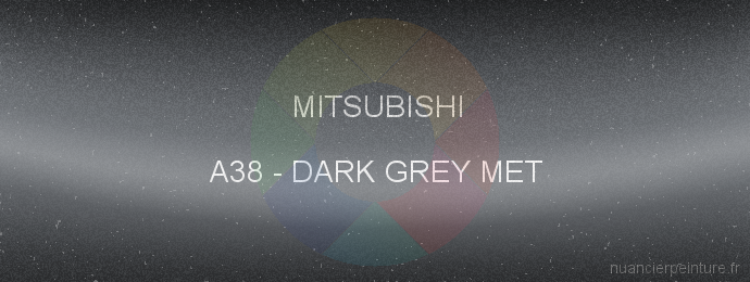 Peinture Mitsubishi A38 Dark Grey Met