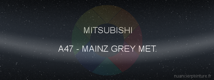 Peinture Mitsubishi A47 Mainz Grey Met.