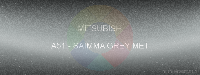 Peinture Mitsubishi A51 Saimma Grey Met.