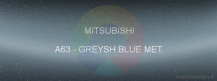 Peinture Mitsubishi A63 Greysh Blue Met.
