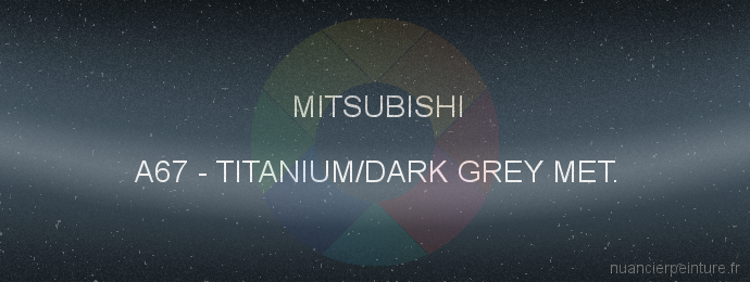 Peinture Mitsubishi A67 Titanium/dark Grey Met.