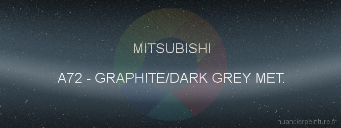 Peinture Mitsubishi A72 Graphite/dark Grey Met.