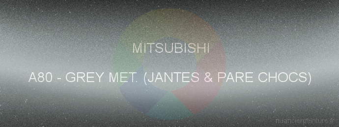 Peinture Mitsubishi A80 Grey Met. (jantes & Pare Chocs)