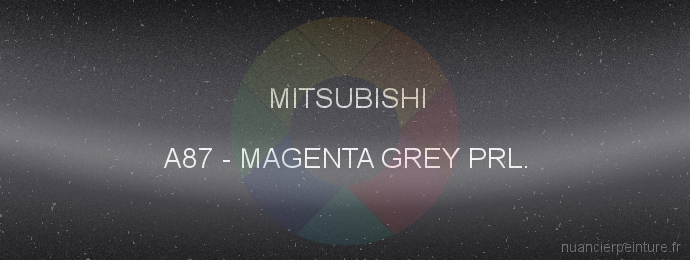 Peinture Mitsubishi A87 Magenta Grey Prl.