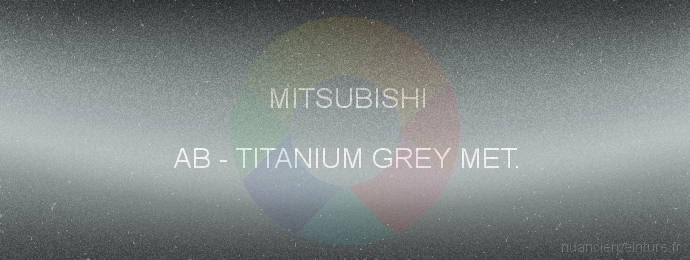 Peinture Mitsubishi AB Titanium Grey Met.