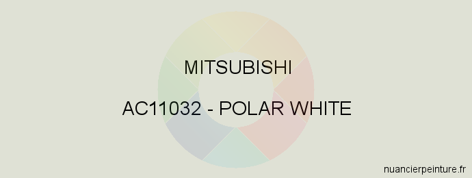 Peinture Mitsubishi AC11032 Polar White