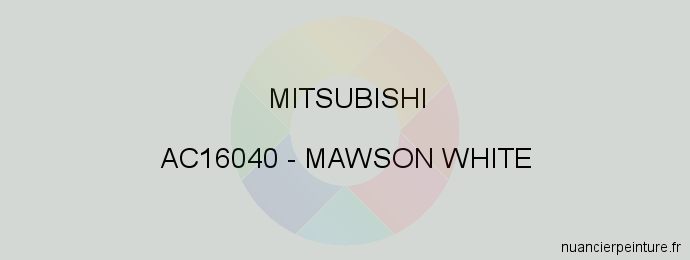 Peinture Mitsubishi AC16040 Mawson White