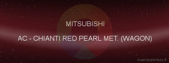 Peinture Mitsubishi AC Chianti Red Pearl Met. (wagon)